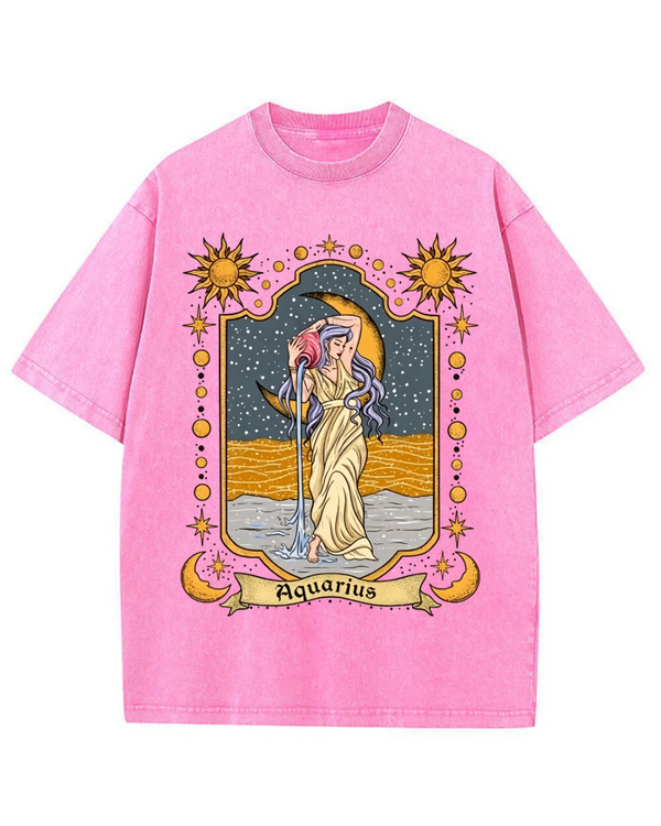 Aquarius Celestial Graphic T-Shirt
