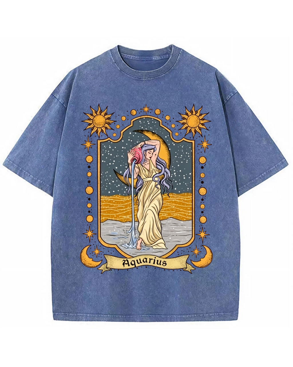 Aquarius Celestial Graphic T-Shirt