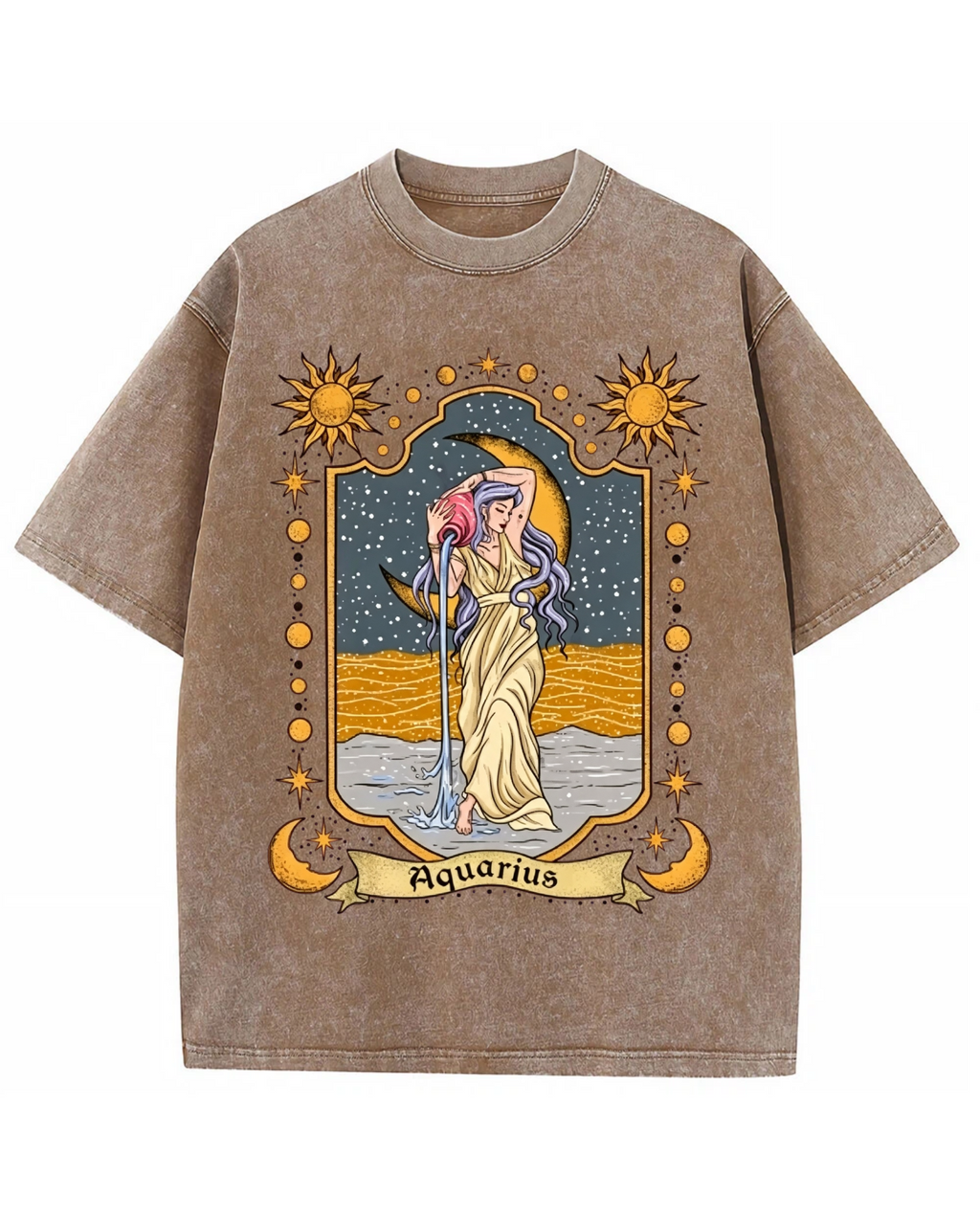 Aquarius Celestial Graphic T-Shirt