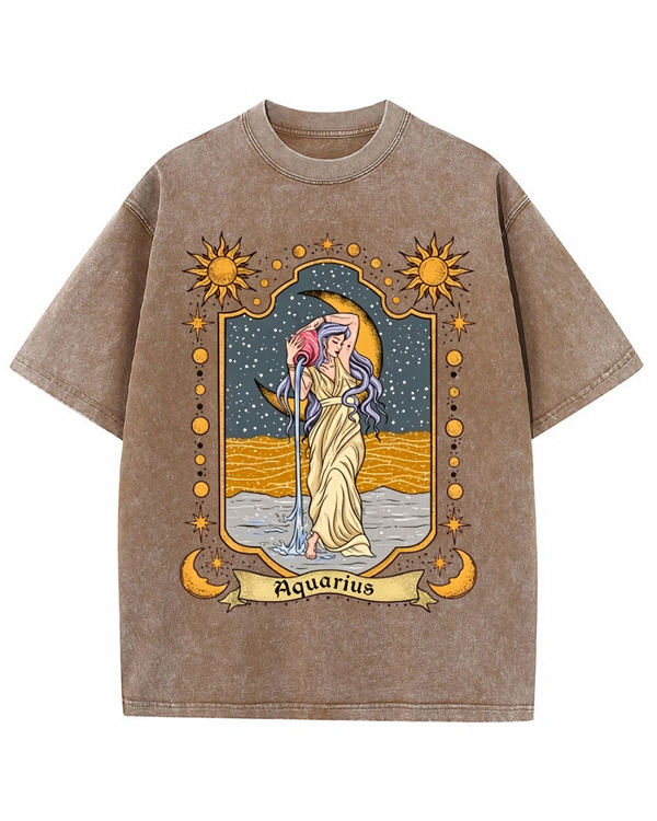 Aquarius Celestial Graphic T-Shirt