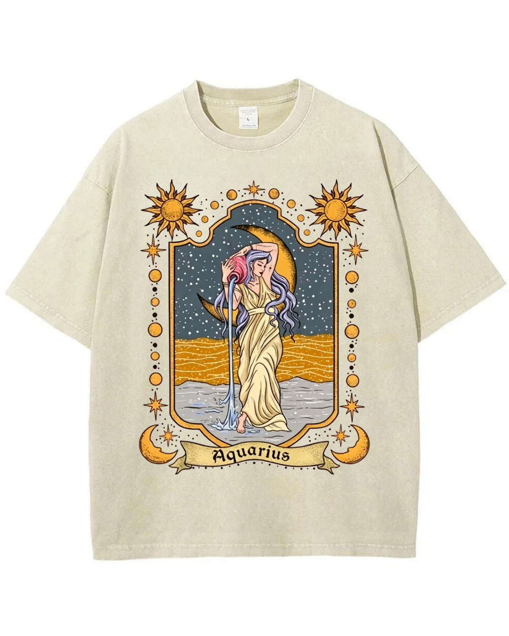 Aquarius Celestial Graphic T-Shirt