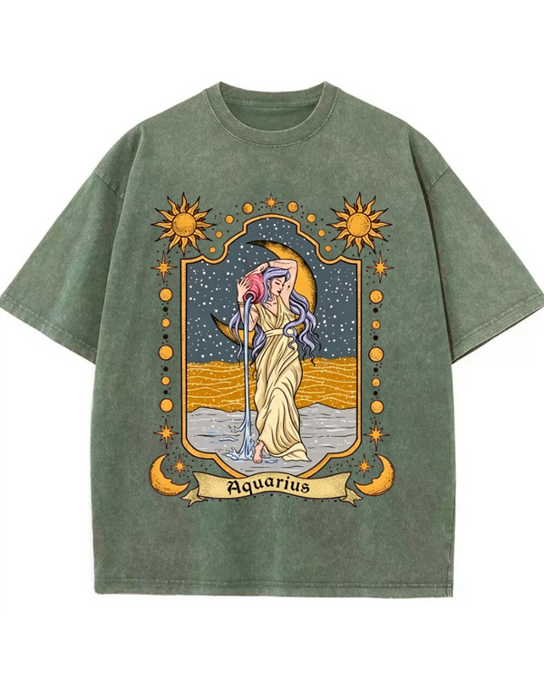 Aquarius Celestial Graphic T-Shirt