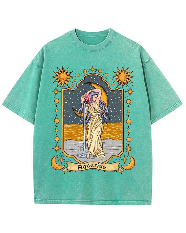 Aquarius Celestial Graphic T-Shirt