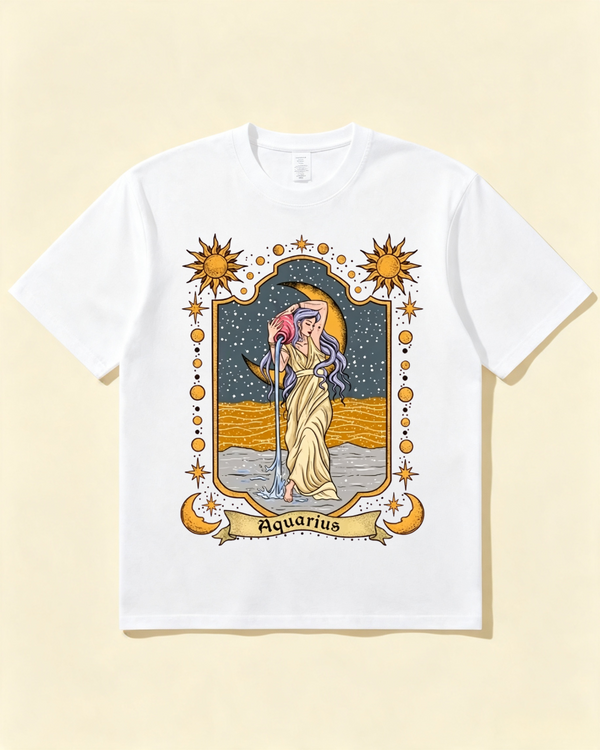 Aquarius Celestial Graphic T-Shirt