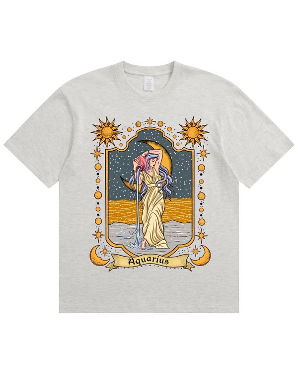 Aquarius Celestial Graphic T-Shirt