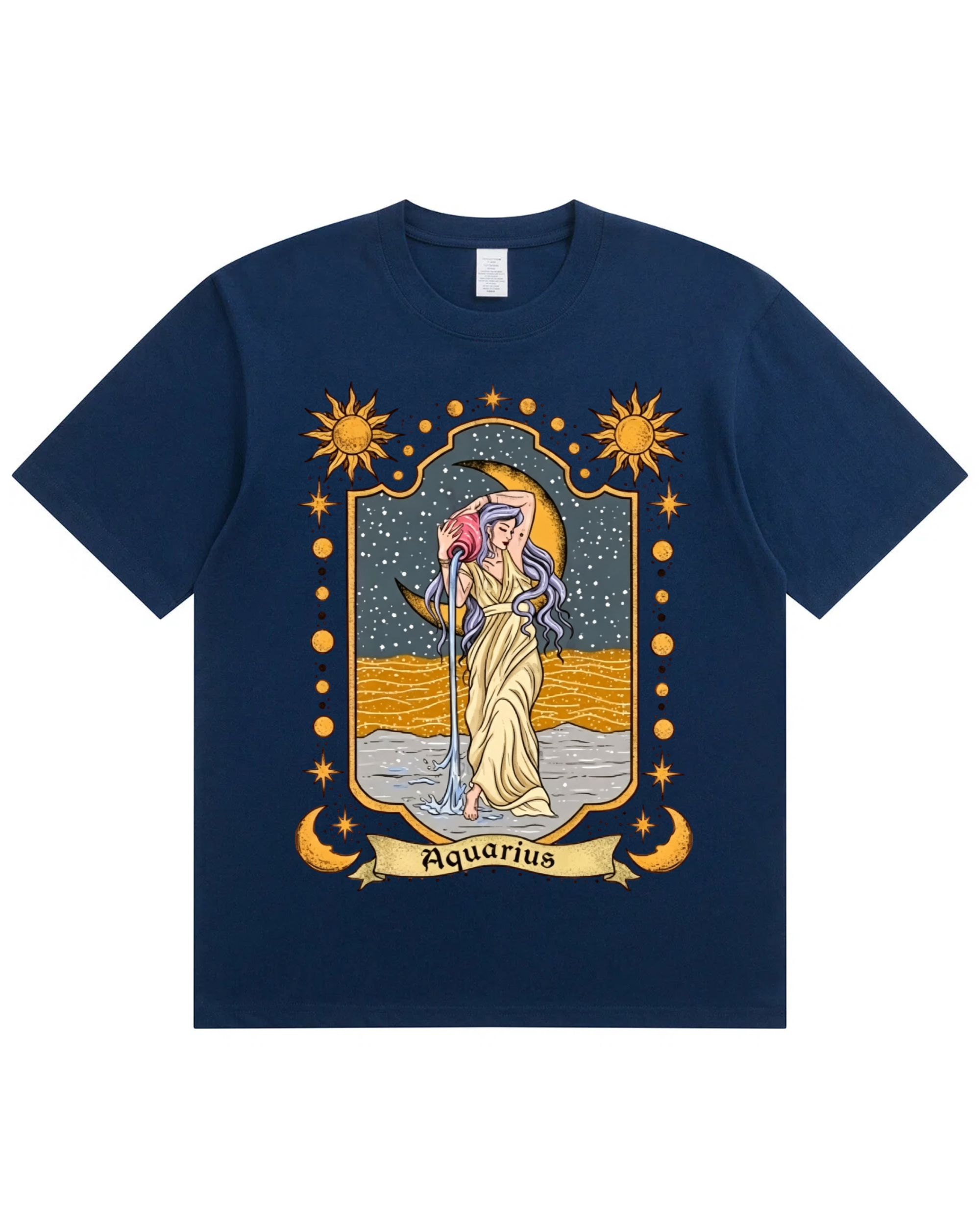 Aquarius Celestial Graphic T-Shirt