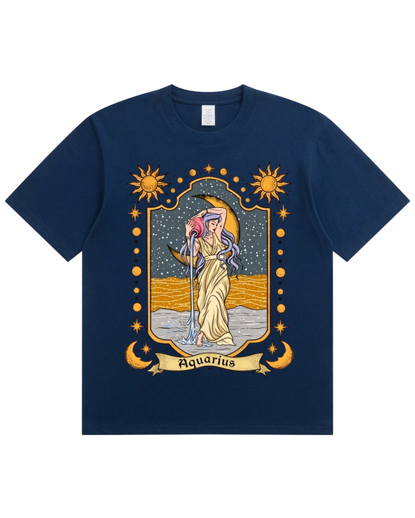 Aquarius Celestial Graphic T-Shirt