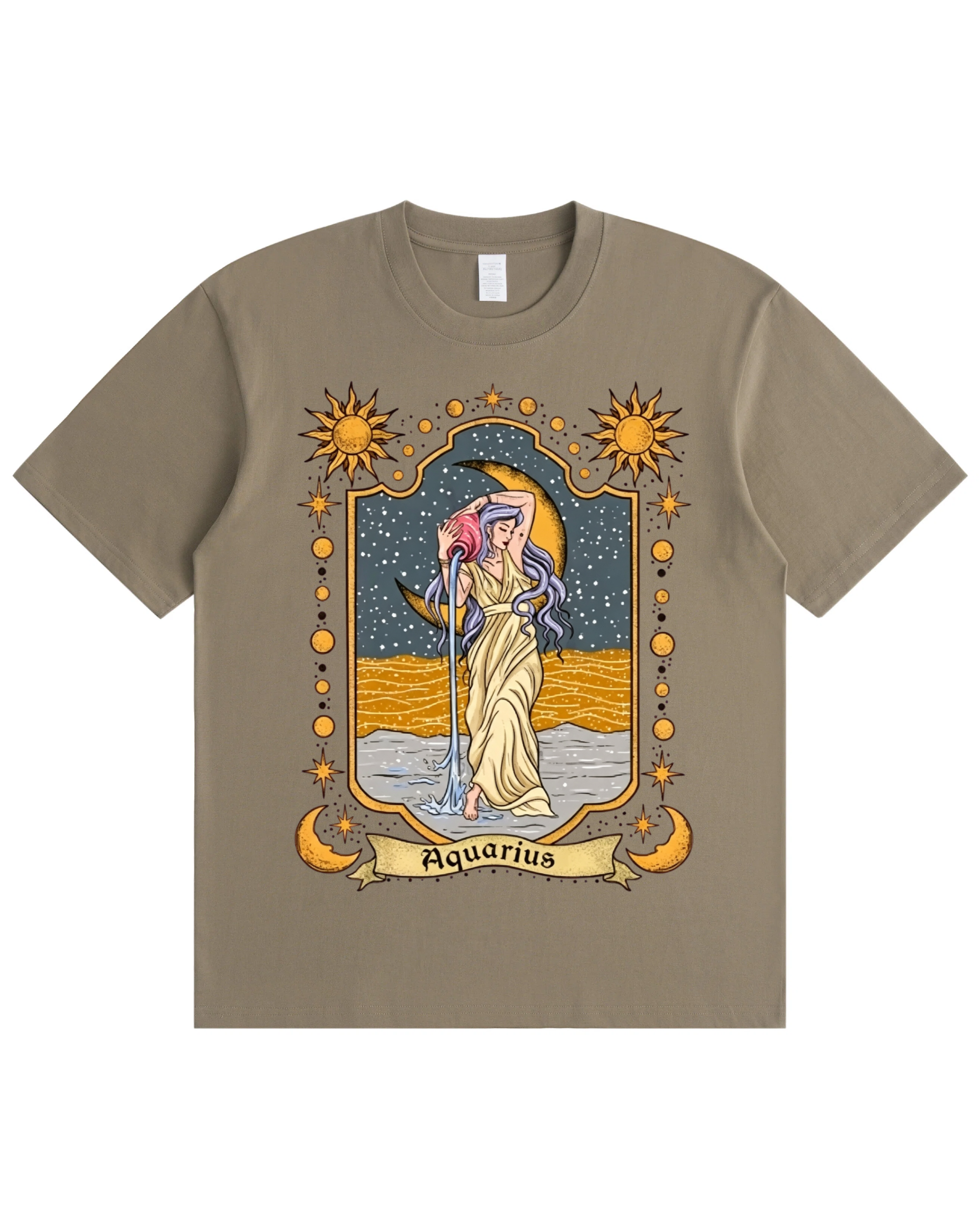 Aquarius Celestial Graphic T-Shirt