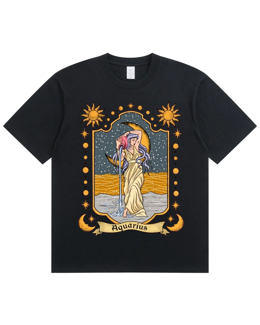 Aquarius Celestial Graphic T-Shirt