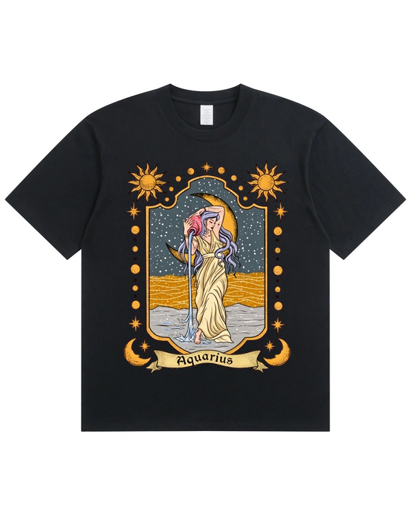 Aquarius Celestial Graphic T-Shirt
