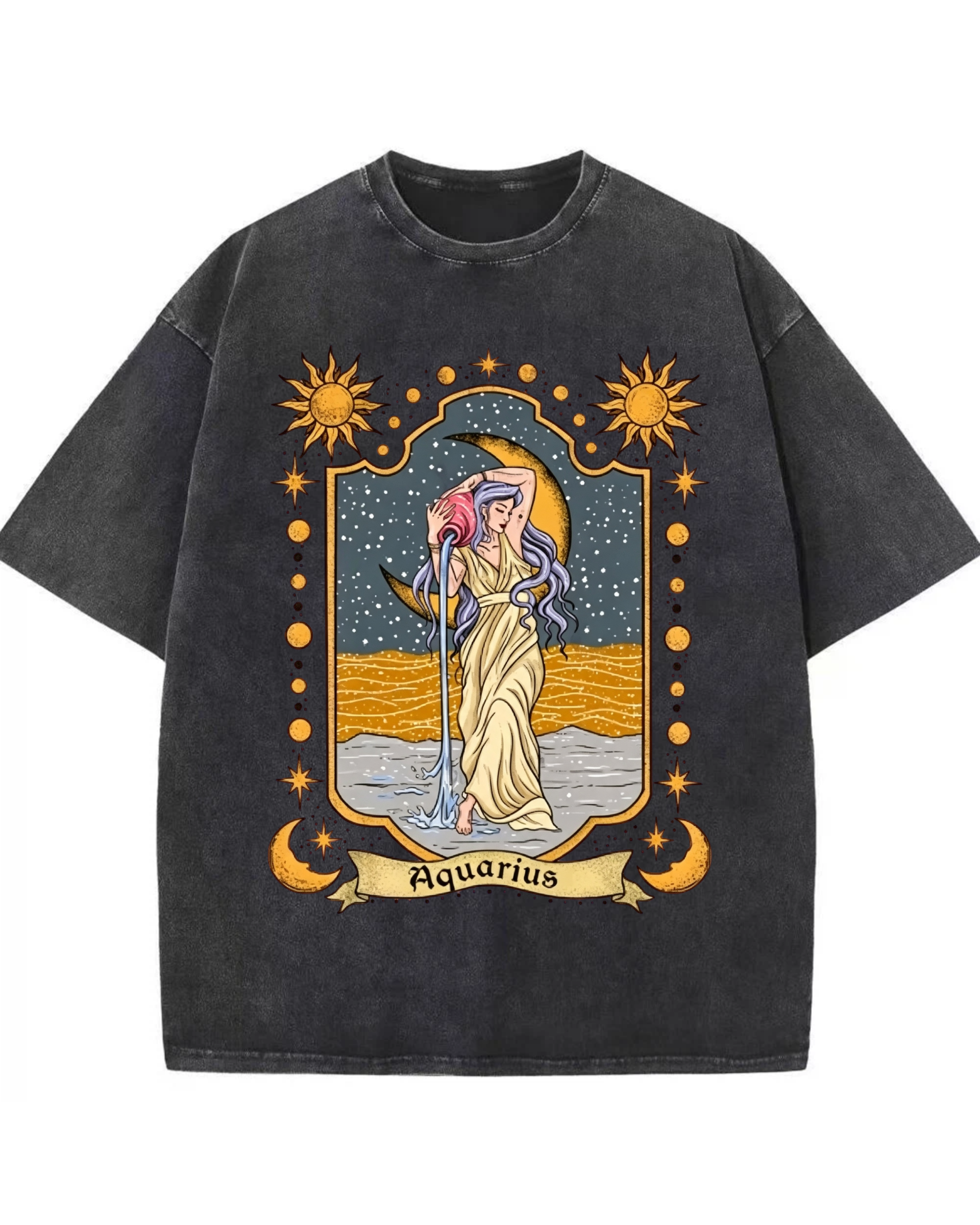 Aquarius Celestial Graphic T-Shirt