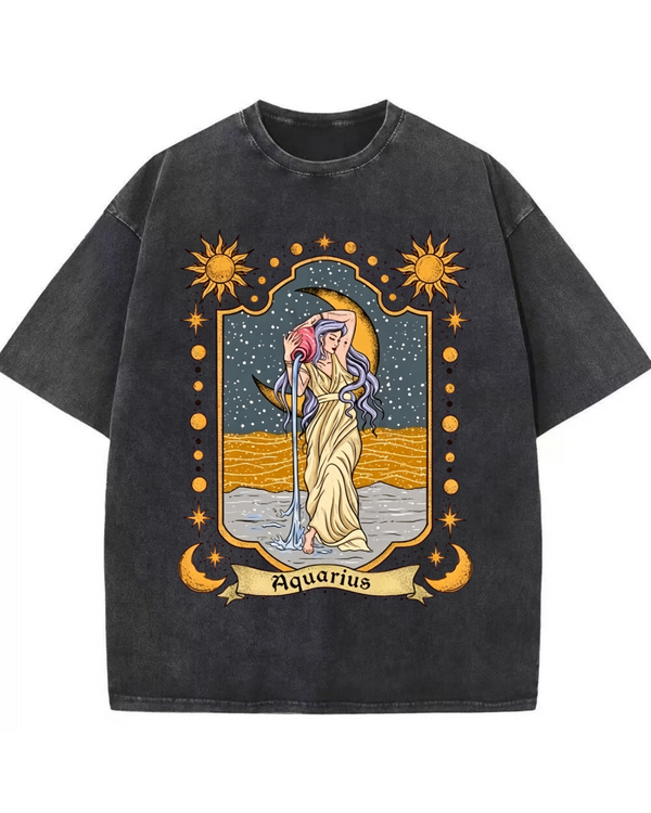 Aquarius Celestial Graphic T-Shirt