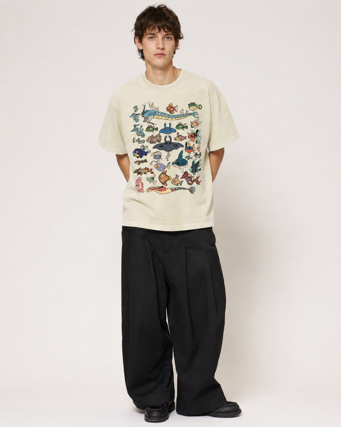 Kanto Aquatic Assortment Unisex Vintage Washed Tee