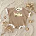 Baby Tshirt Romper, Embroidered Name Shirt and Shorts