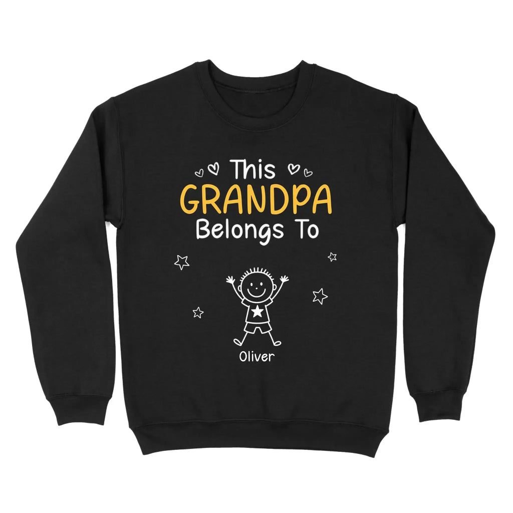 Birthday Gifts for Dad, Grandpa - Grandpa Belongs to T-shirt