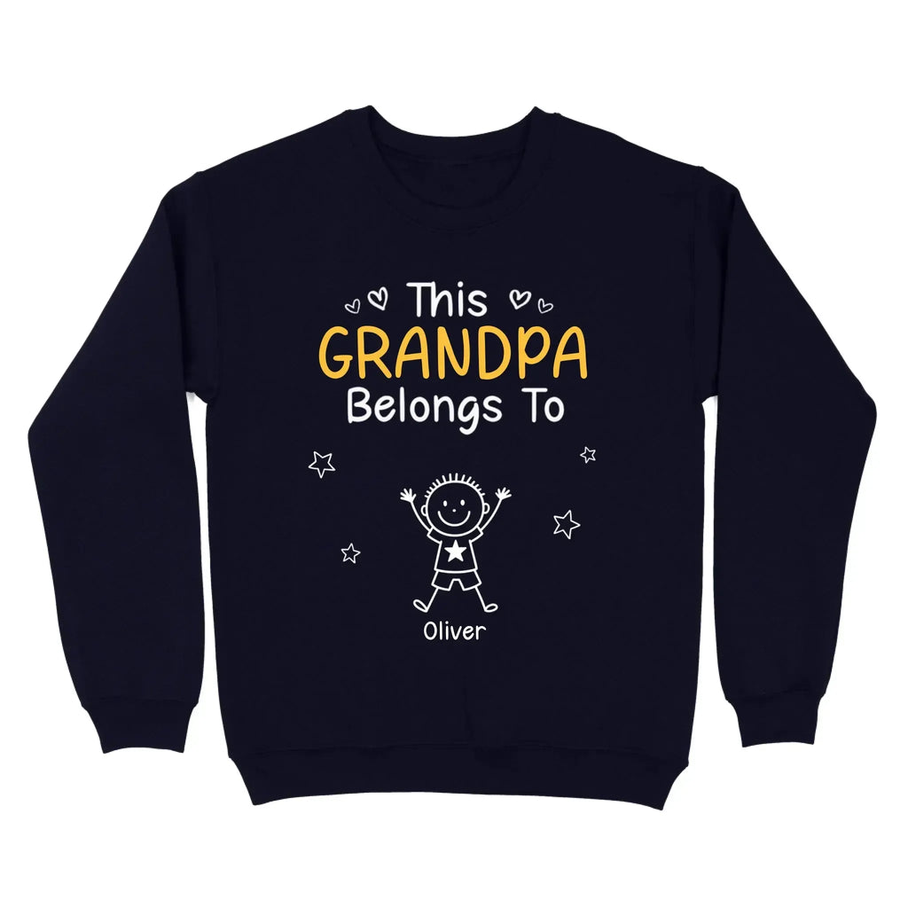 Birthday Gifts for Dad, Grandpa - Grandpa Belongs to T-shirt