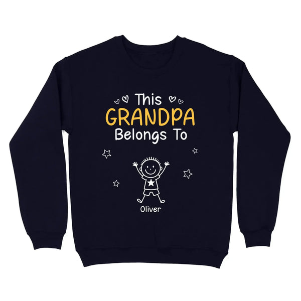 Birthday Gifts for Dad, Grandpa - Grandpa Belongs to T-shirt