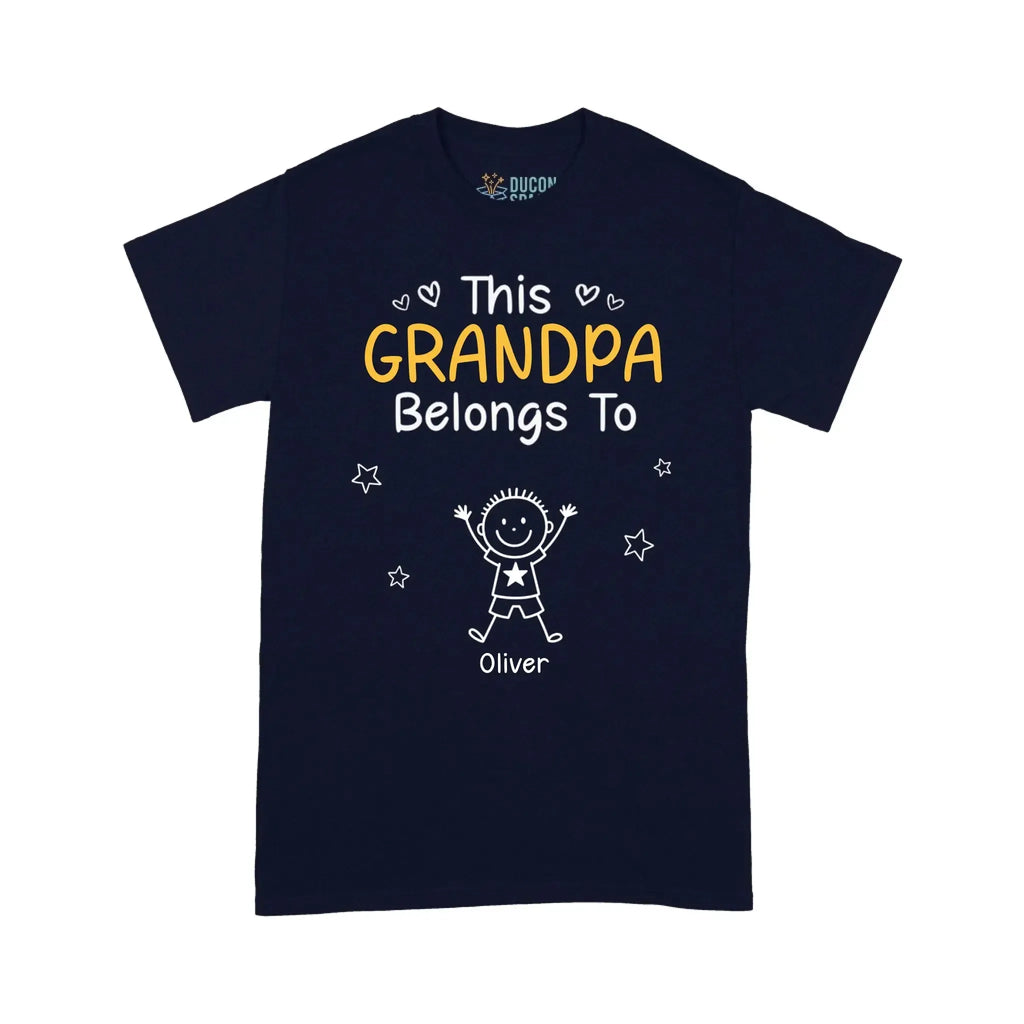 Birthday Gifts for Dad, Grandpa - Grandpa Belongs to T-shirt