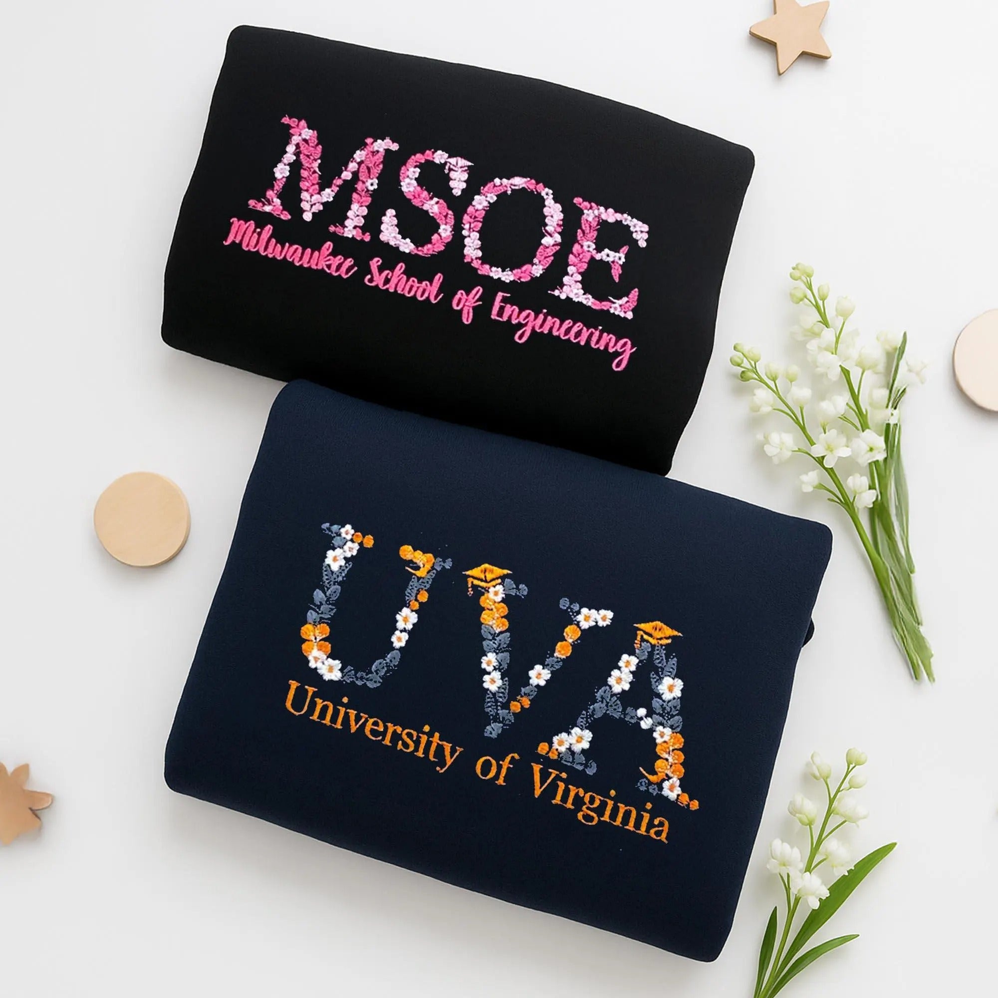 Custom College Embroidered Sweatshirt Secondary image