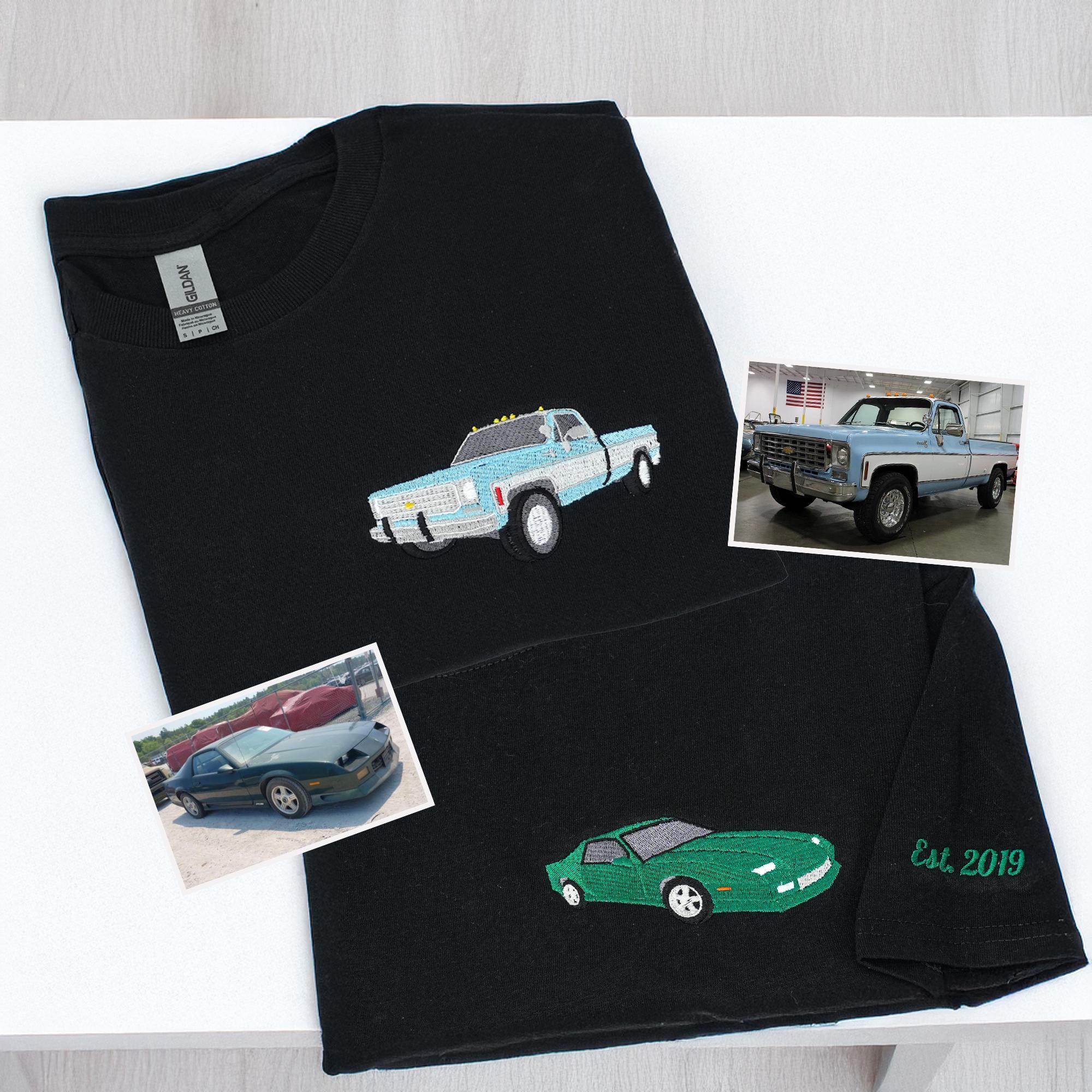 Custom Embroidered Car V3 Sweatshirt-Gift For Custom