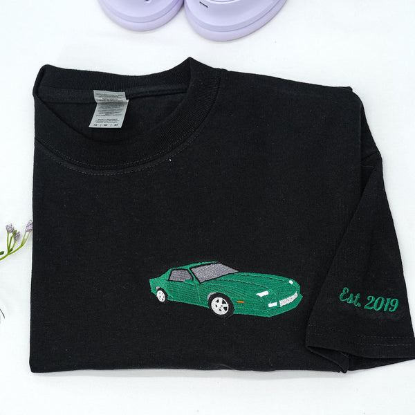 Custom Embroidered Car V3 Sweatshirt-Gift For Custom