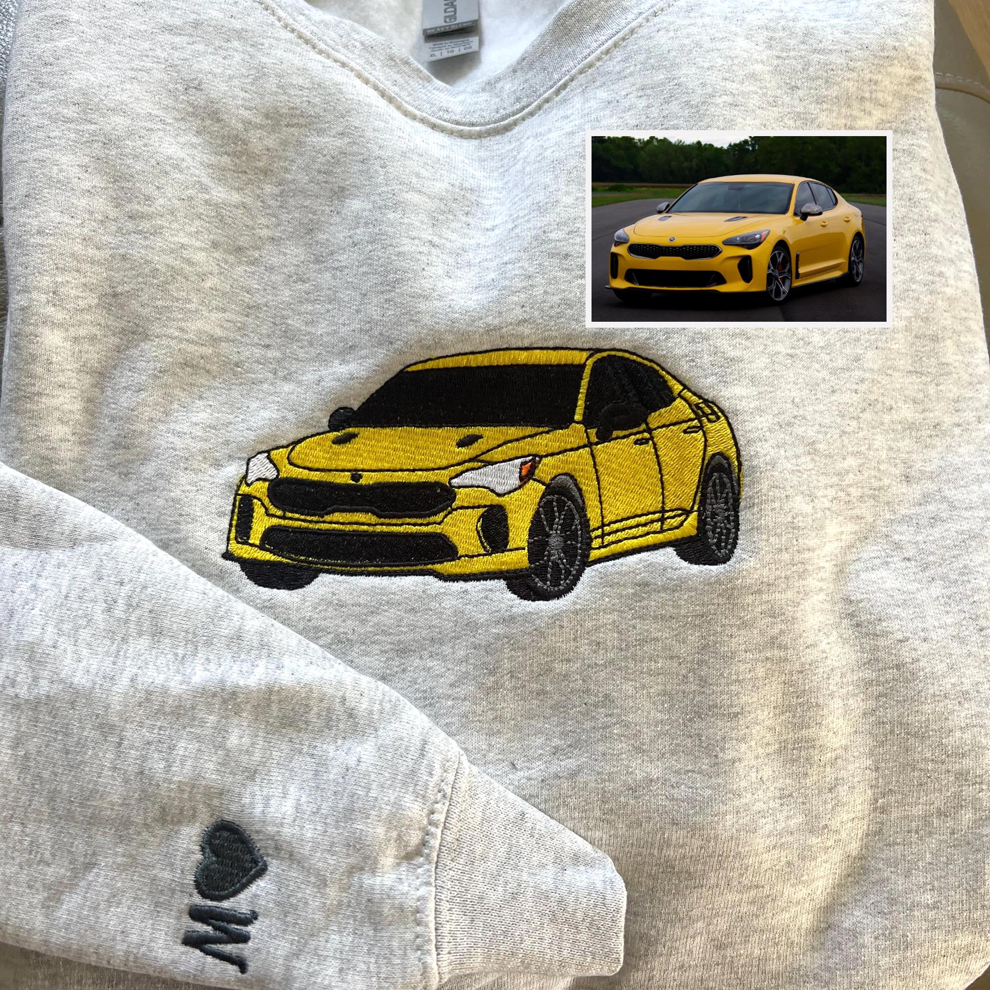 Custom Embroidered Car V3 Sweatshirt-Gift For Custom