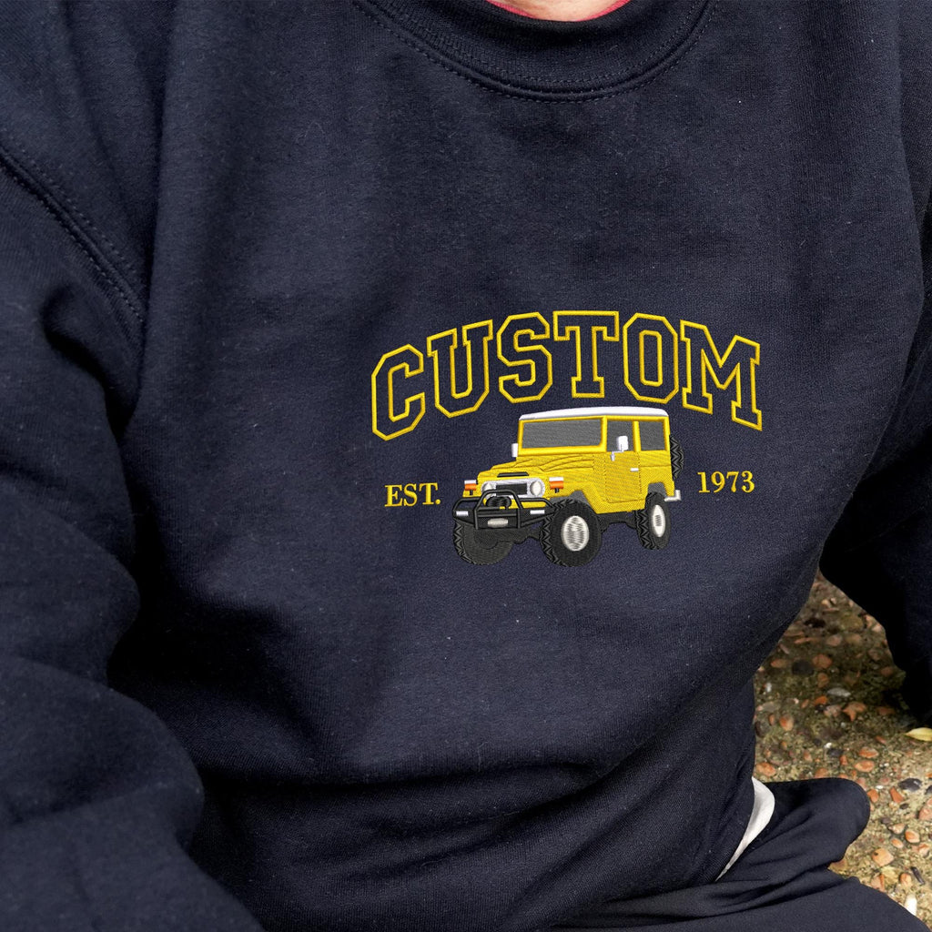 Custom Embroidered Car V1 Sweatshirt-Gift For Custom
