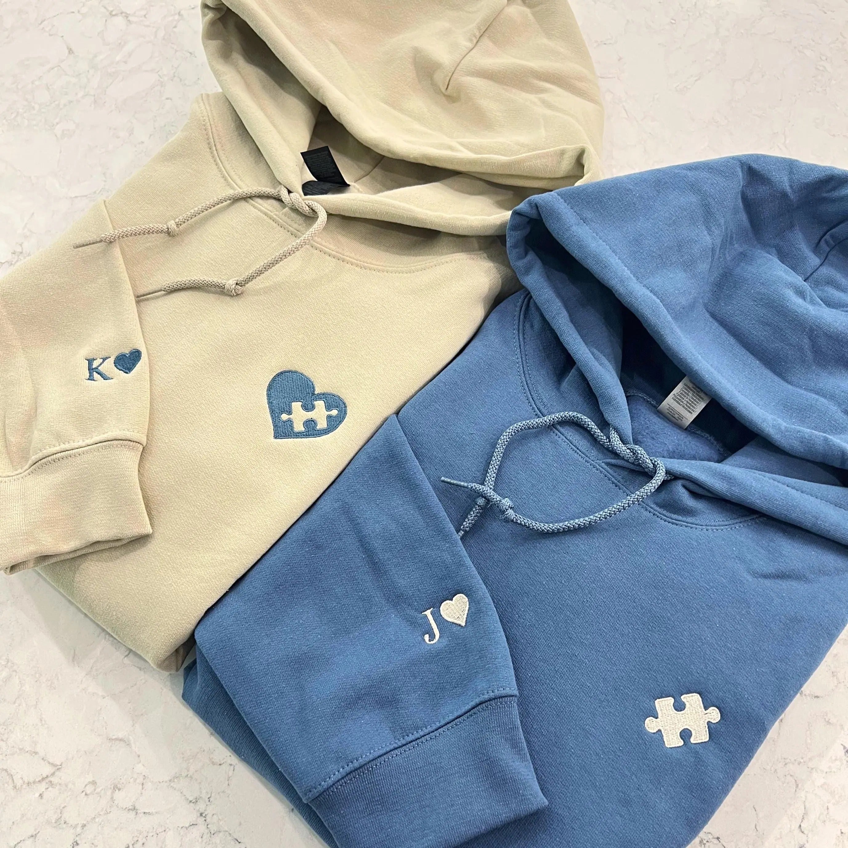 Custom  Heart and Puzzle Piece V2 Sweatshirt-Gift For Custom