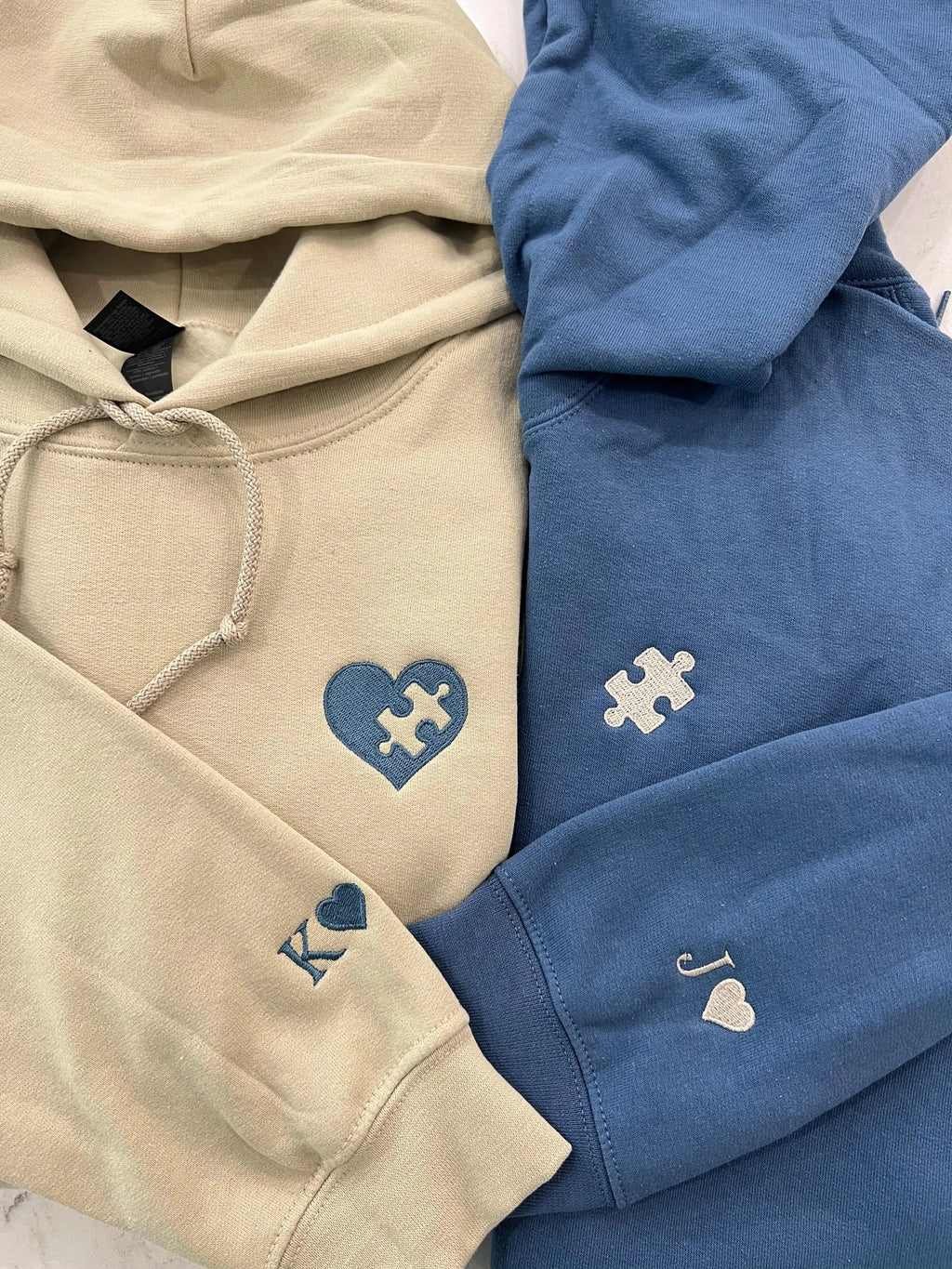 Custom  Heart and Puzzle Piece V2 Sweatshirt-Gift For Custom