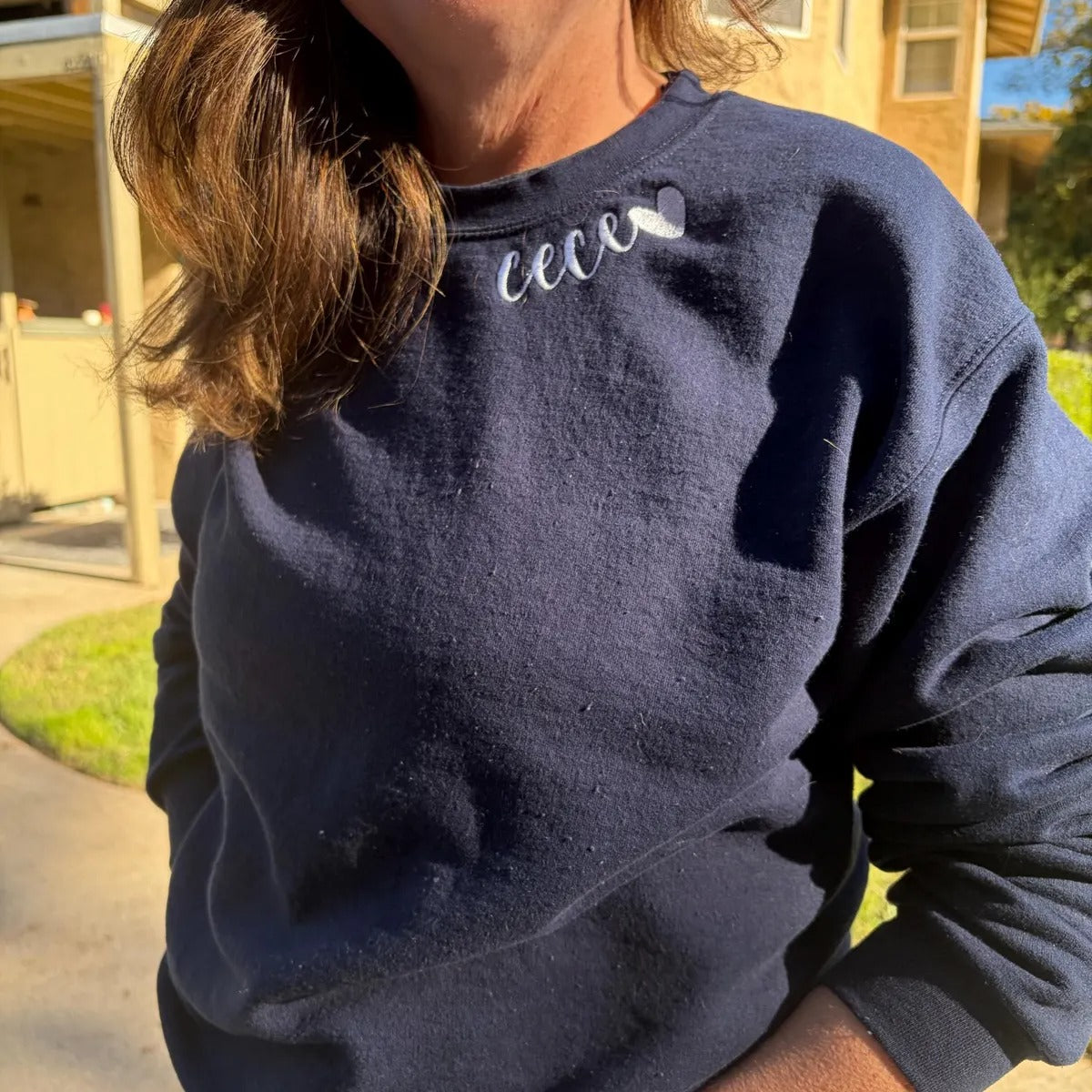 Custom Mama Embroidered Sweatshirt With Kids Names On Sleeve-Gift For Custom