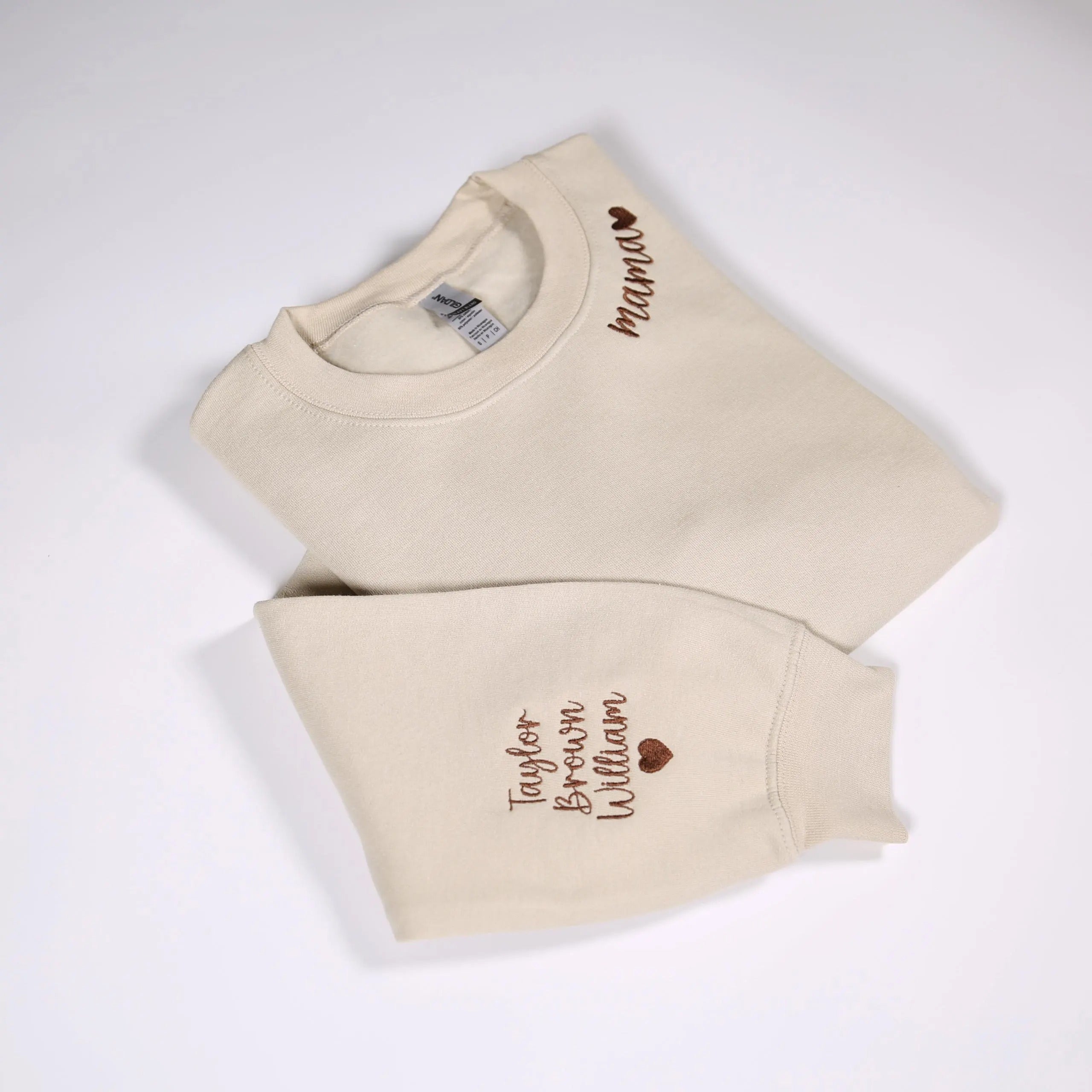 Custom Mama Embroidered Sweatshirt With Kids Names On Sleeve Secondary image