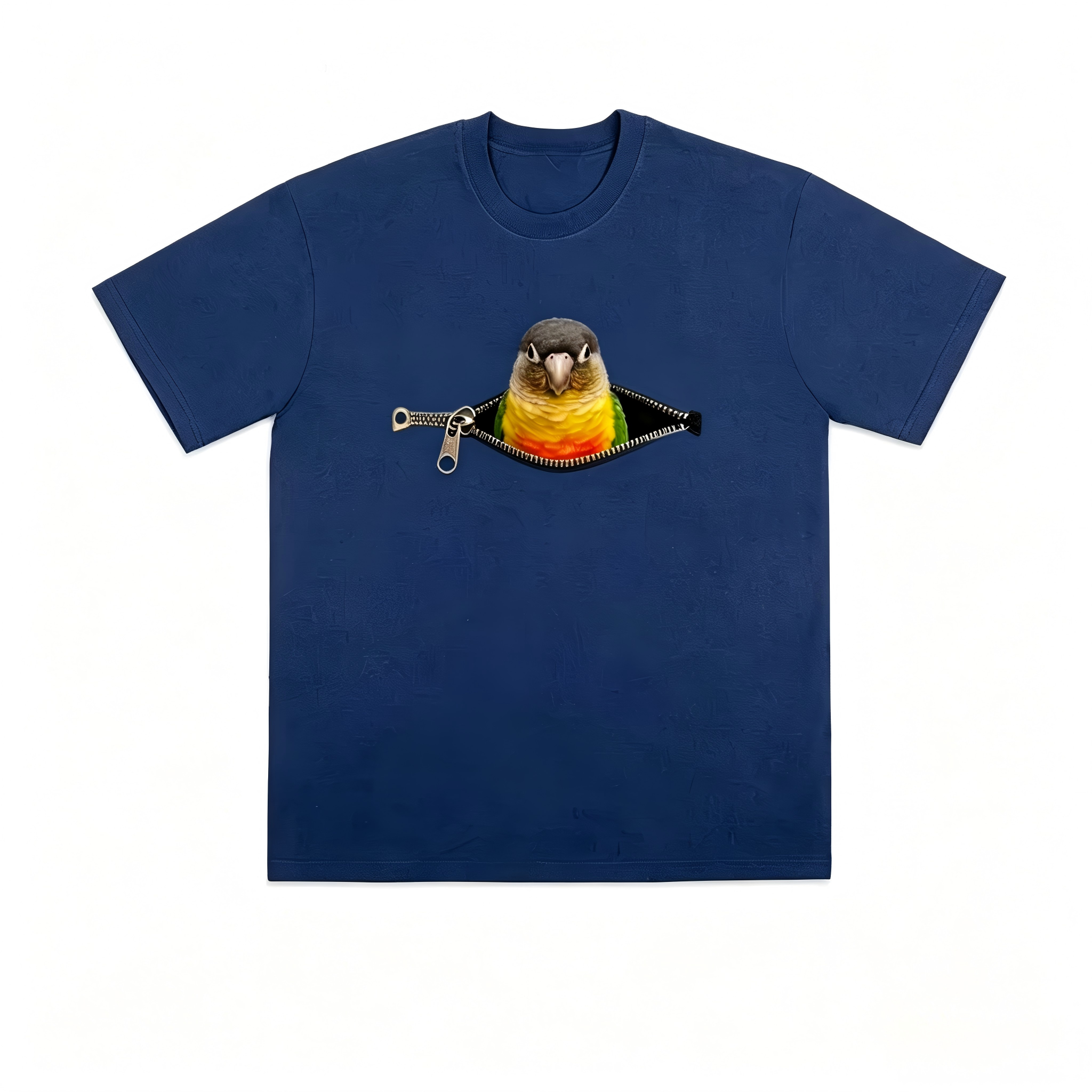 Custom Pet Bird Peekaboo Zipper T-Shirt – Upload Your pet bird Photo