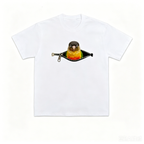 Custom Pet Bird Peekaboo Zipper T-Shirt – Upload Your pet bird Photo