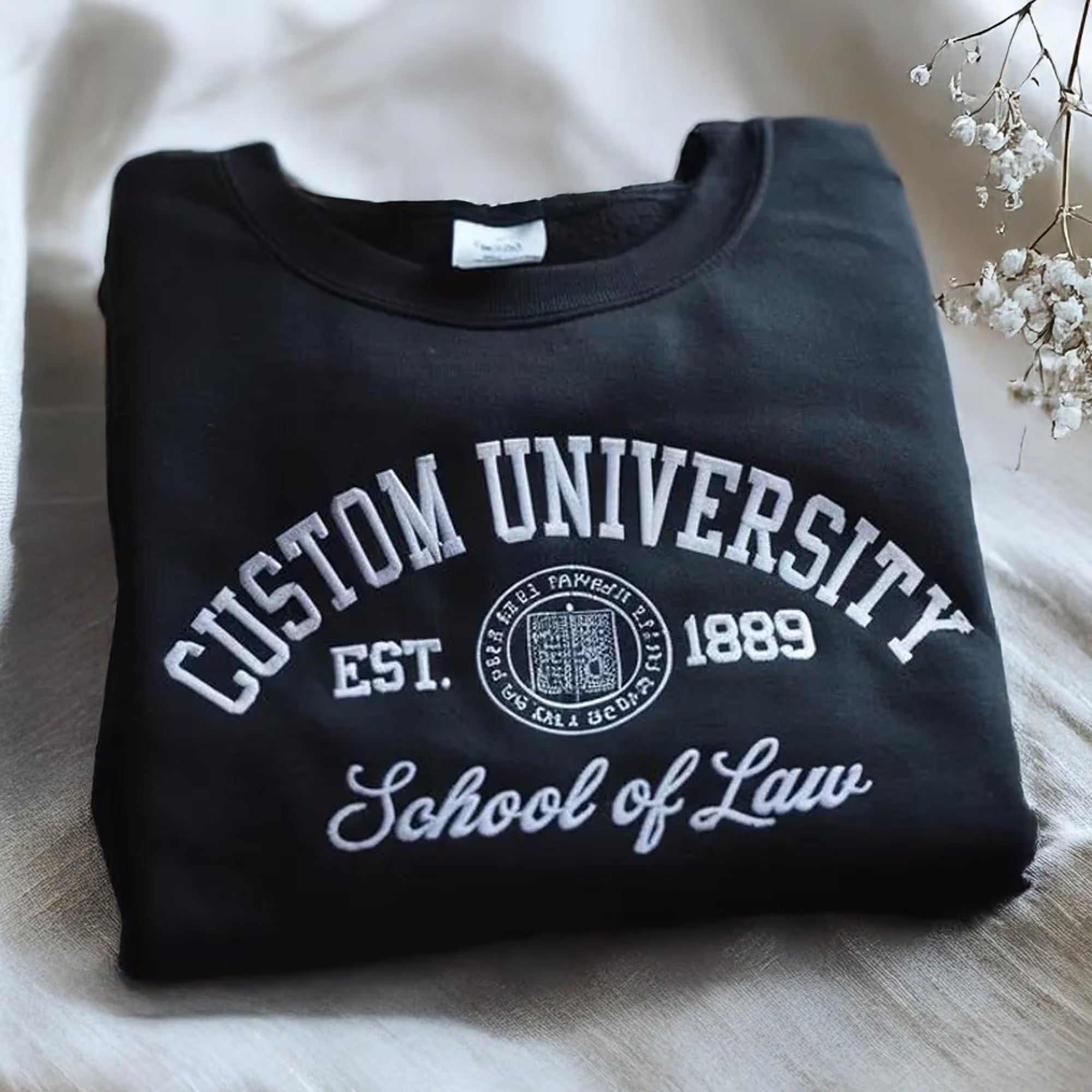 Embroidered Custom College Sweatshirt-Gift For Custom Main image