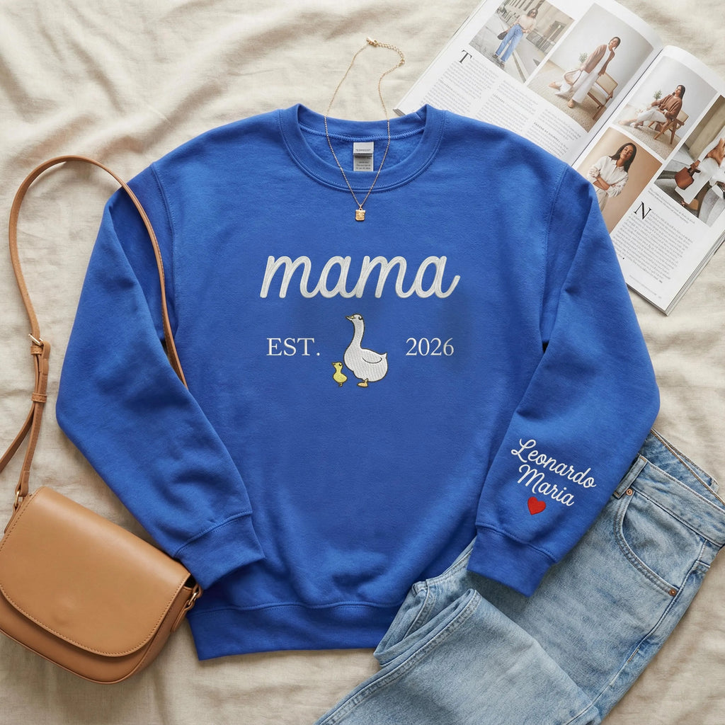 Embroidered Mama Duck Sweatshirt