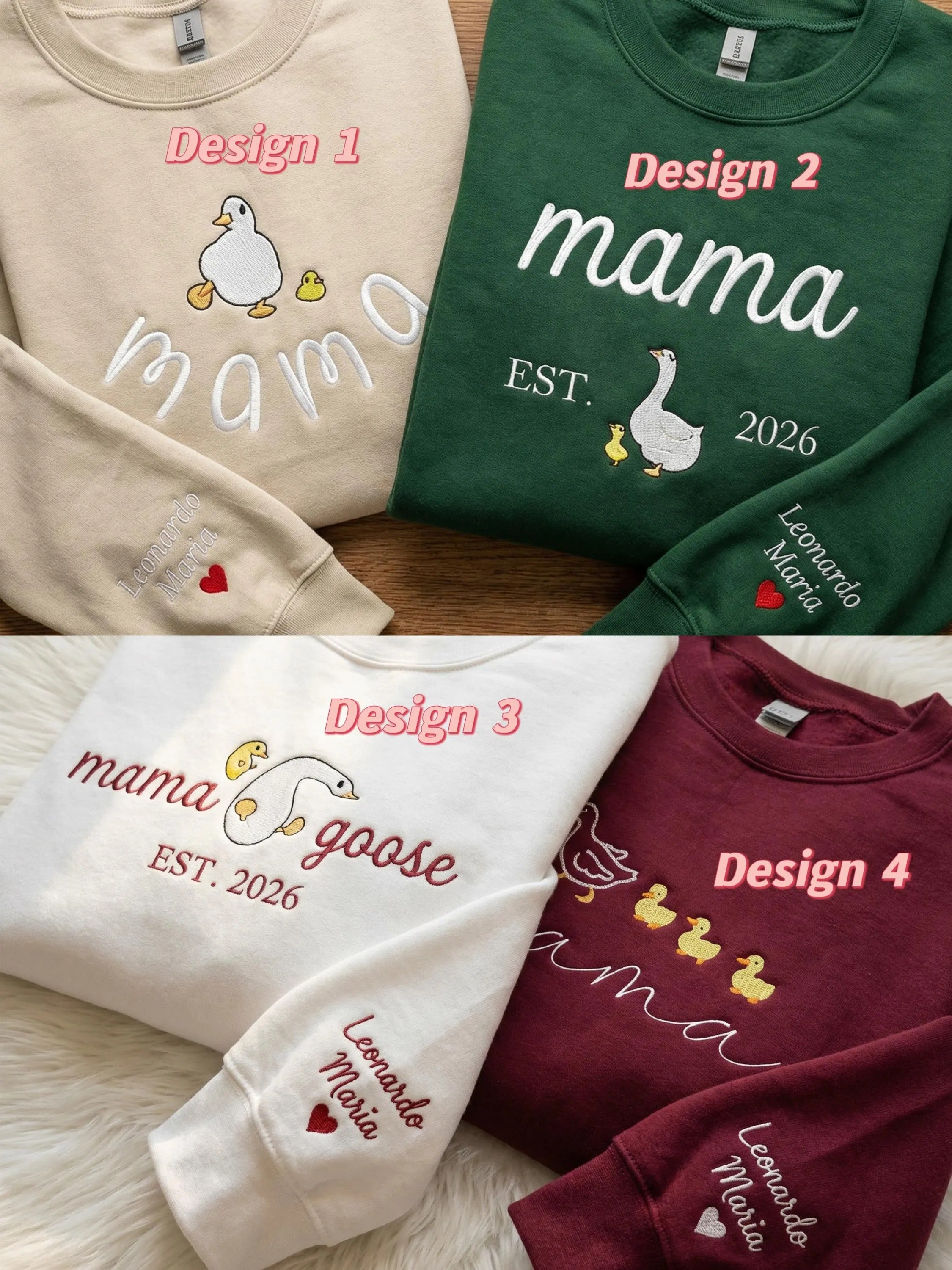 Embroidered Mama Duck Sweatshirt Secondary image