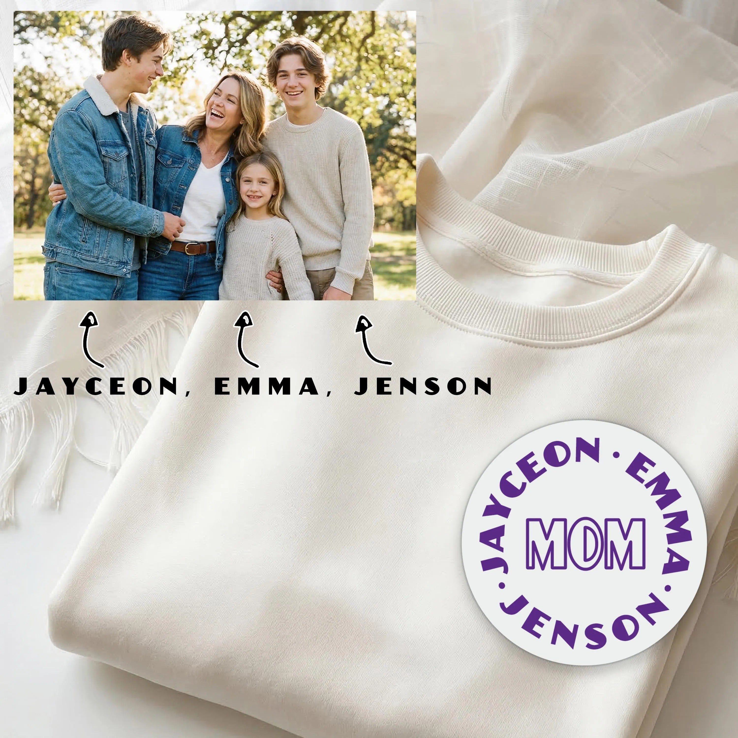 Custom Kids Names around Mom Jumper Secondary image