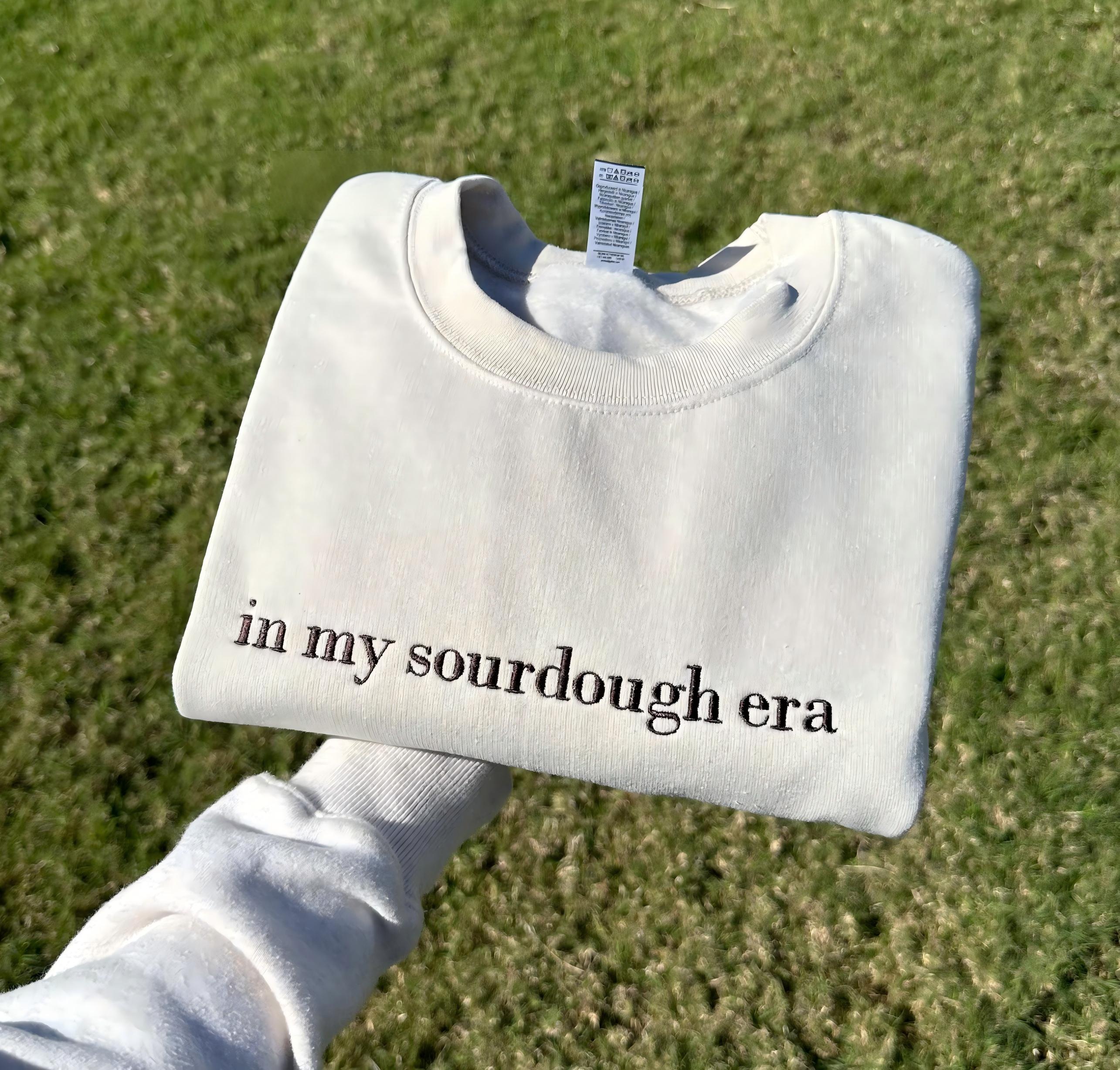 Embroidered Text Crewneck, in my sourdough era, Mothers Day Gift Secondary image