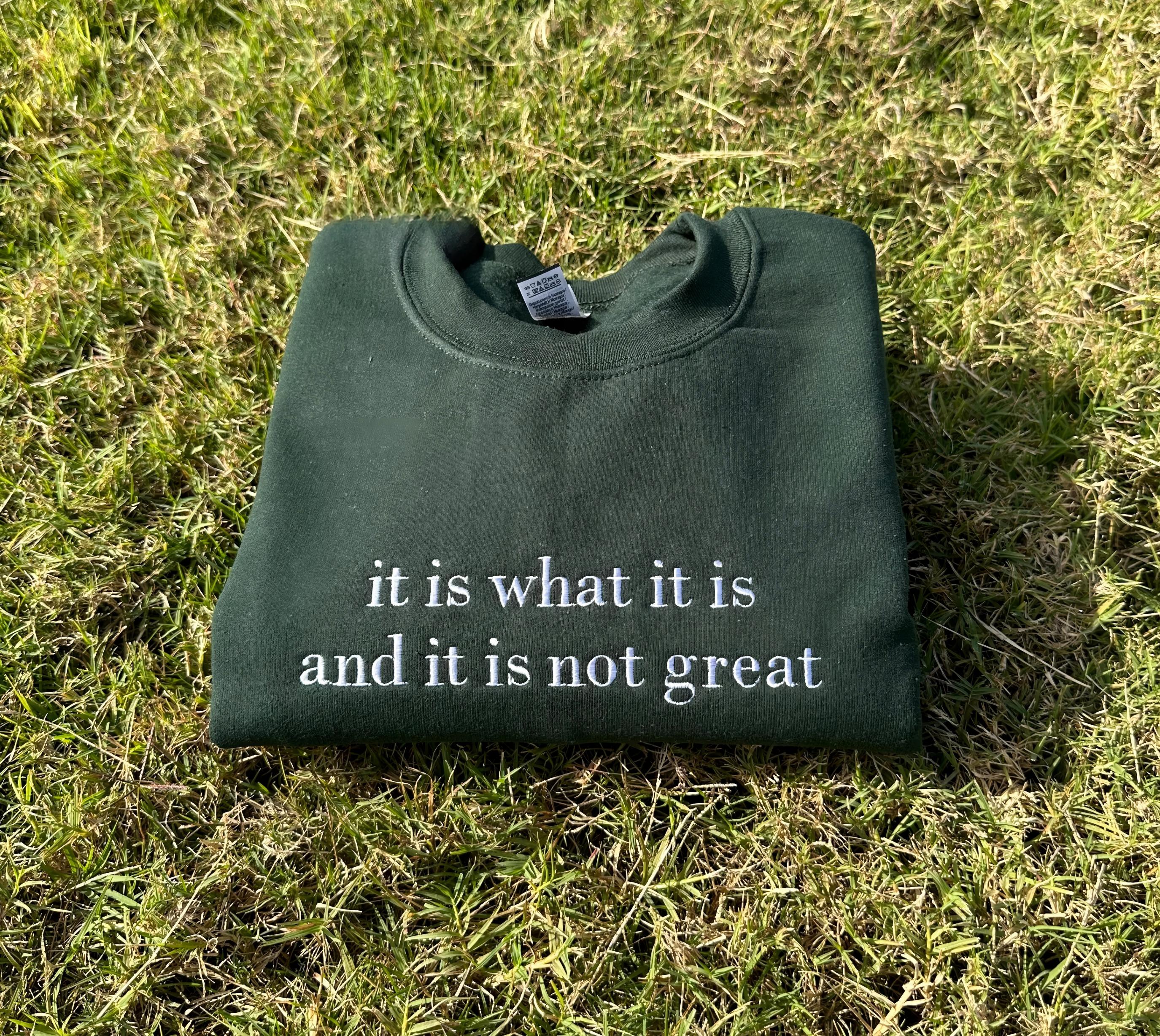 Embroidered Text Crewneck, in my sourdough era, Mothers Day Gift