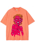 Eye-Covered Surreal Enigma Washed Tee