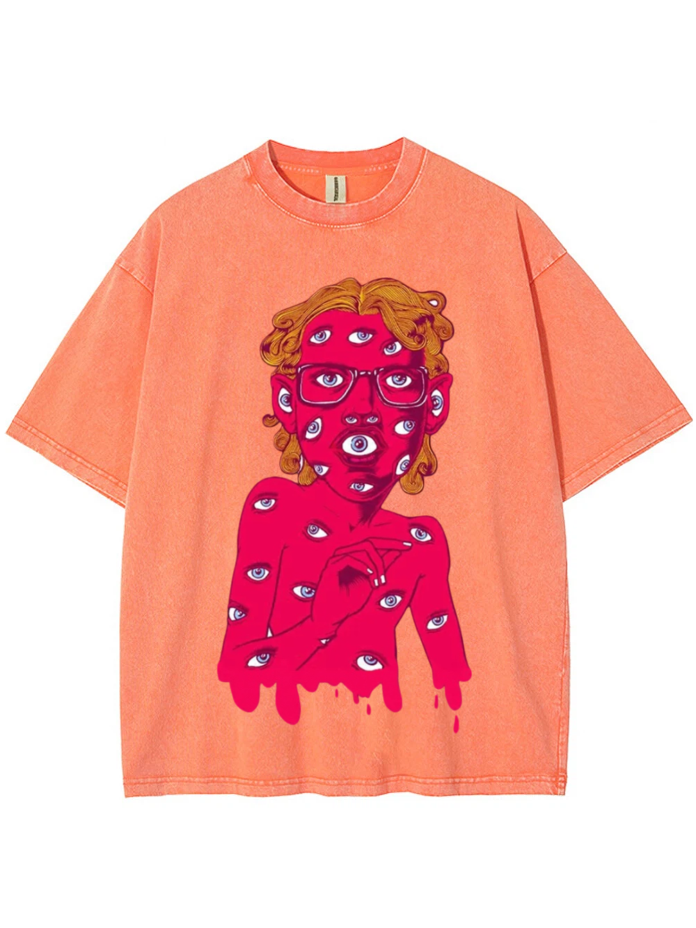 Eye-Covered Surreal Enigma Washed Tee