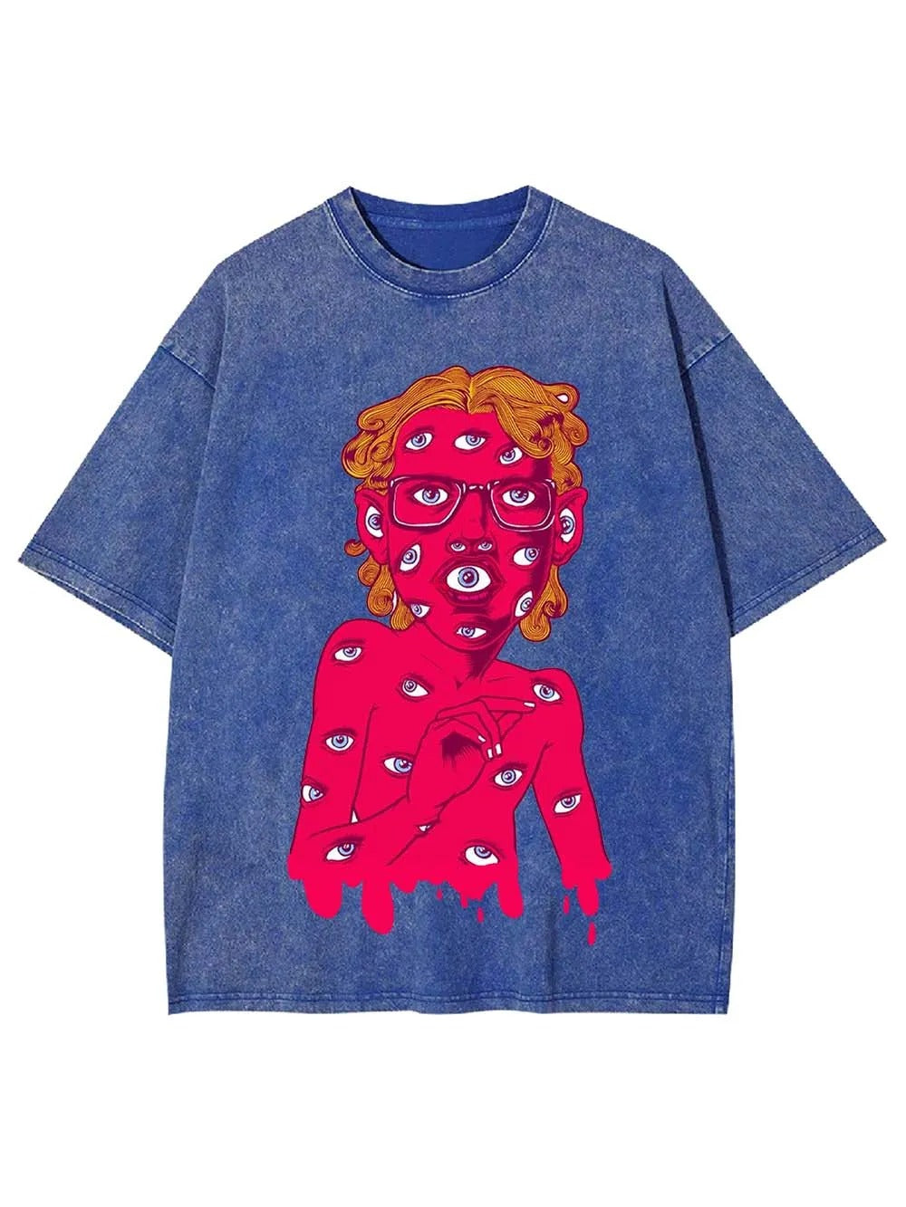 Eye-Covered Surreal Enigma Washed Tee