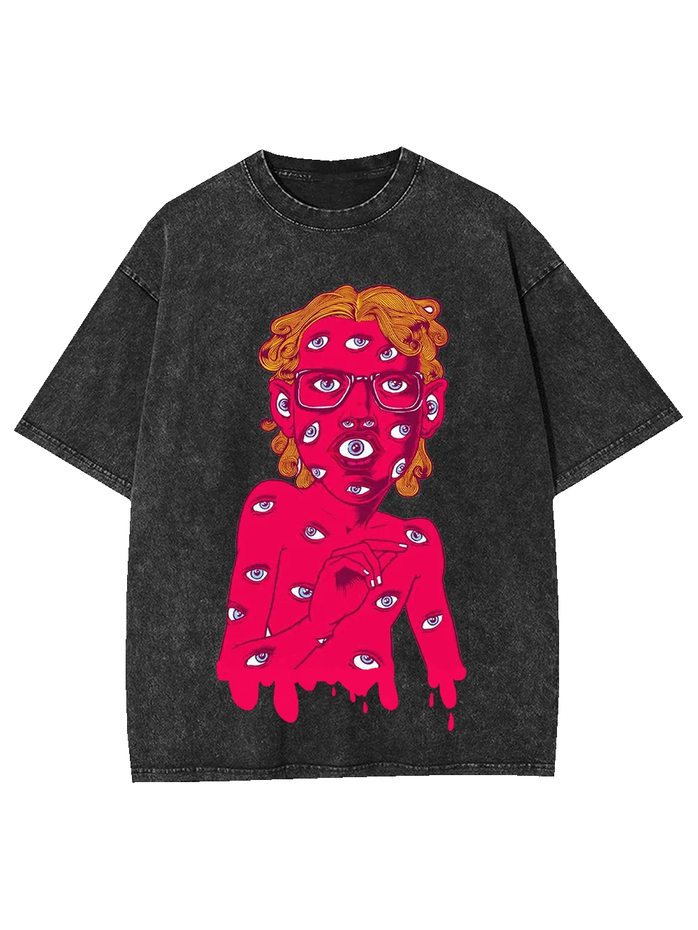 Eye-Covered Surreal Enigma Washed Tee