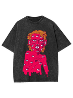 Eye-Covered Surreal Enigma Washed Tee