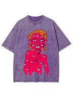 Eye-Covered Surreal Enigma Washed Tee