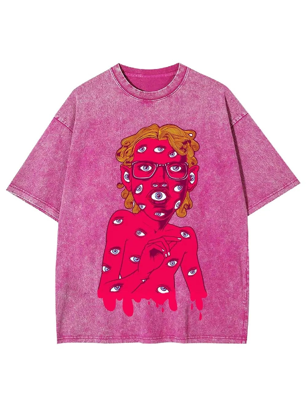 Eye-Covered Surreal Enigma Washed Tee