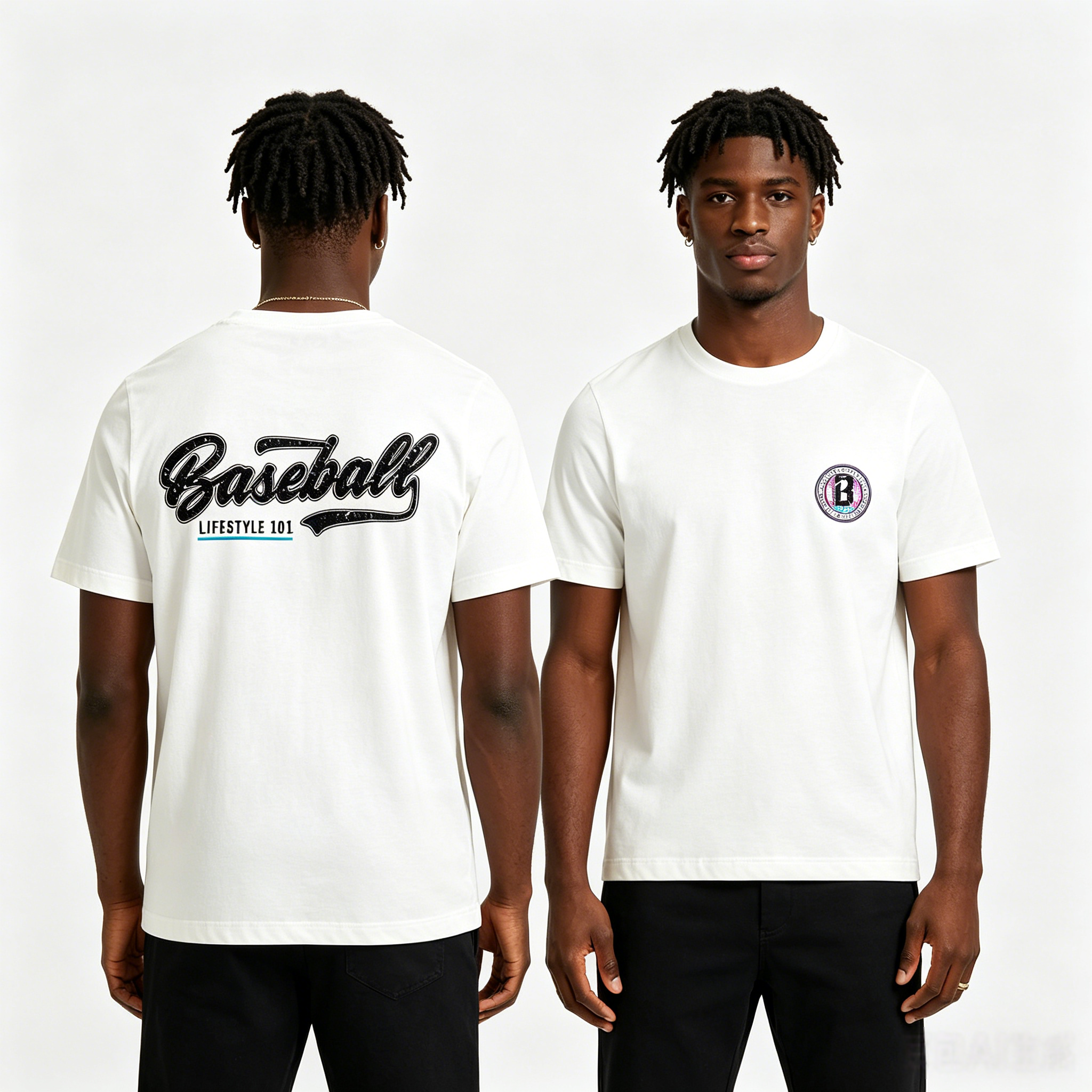 Splatter Lightweight Youth Tee - White/Galaxy
