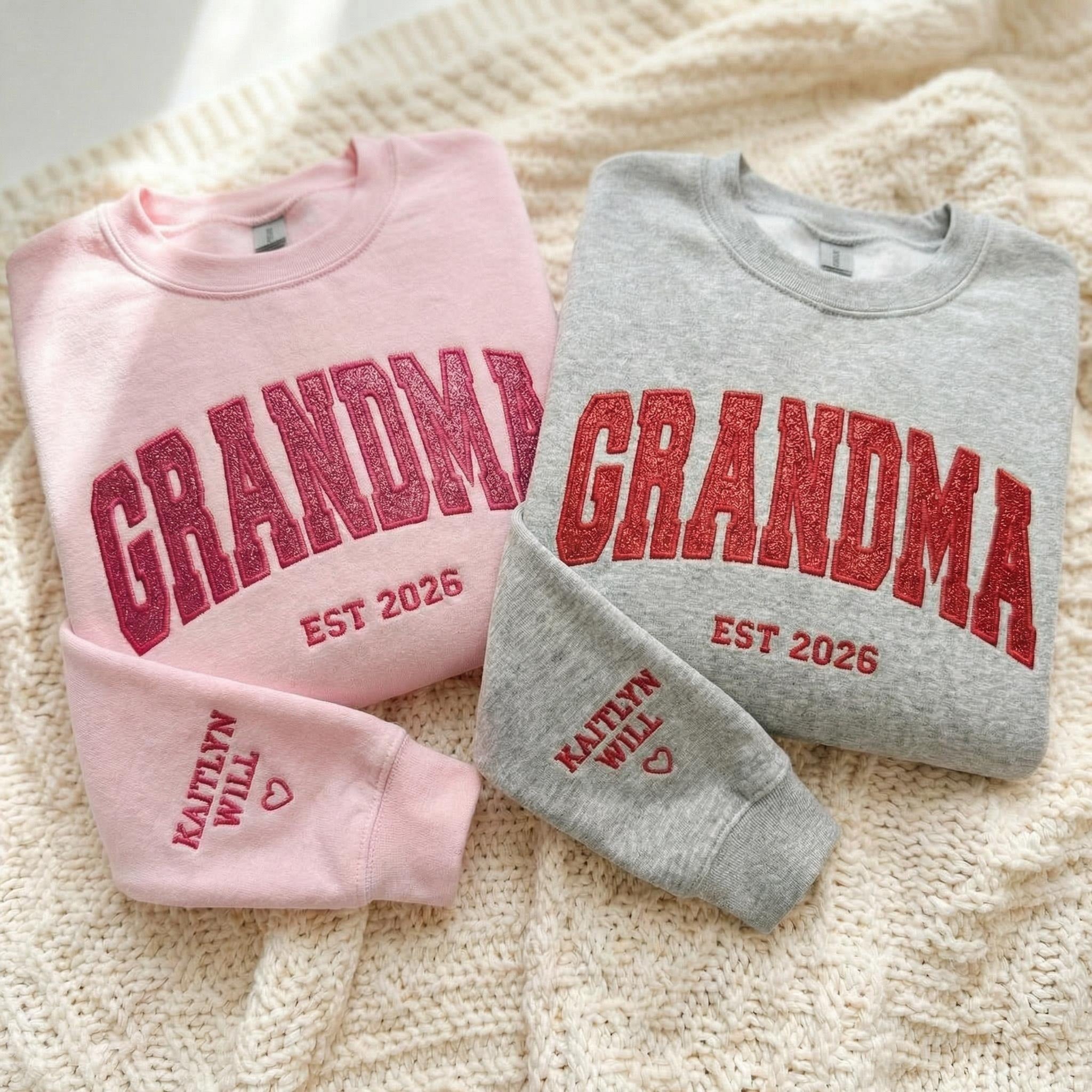 Glitter Embroidered Grandma Sweatshirt,   Mother's Day Gift Main image