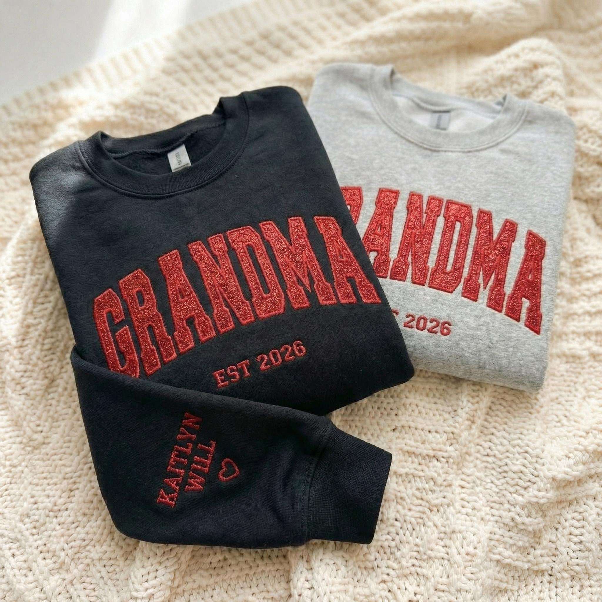 Glitter Embroidered Grandma Sweatshirt,   Mother's Day Gift Secondary image