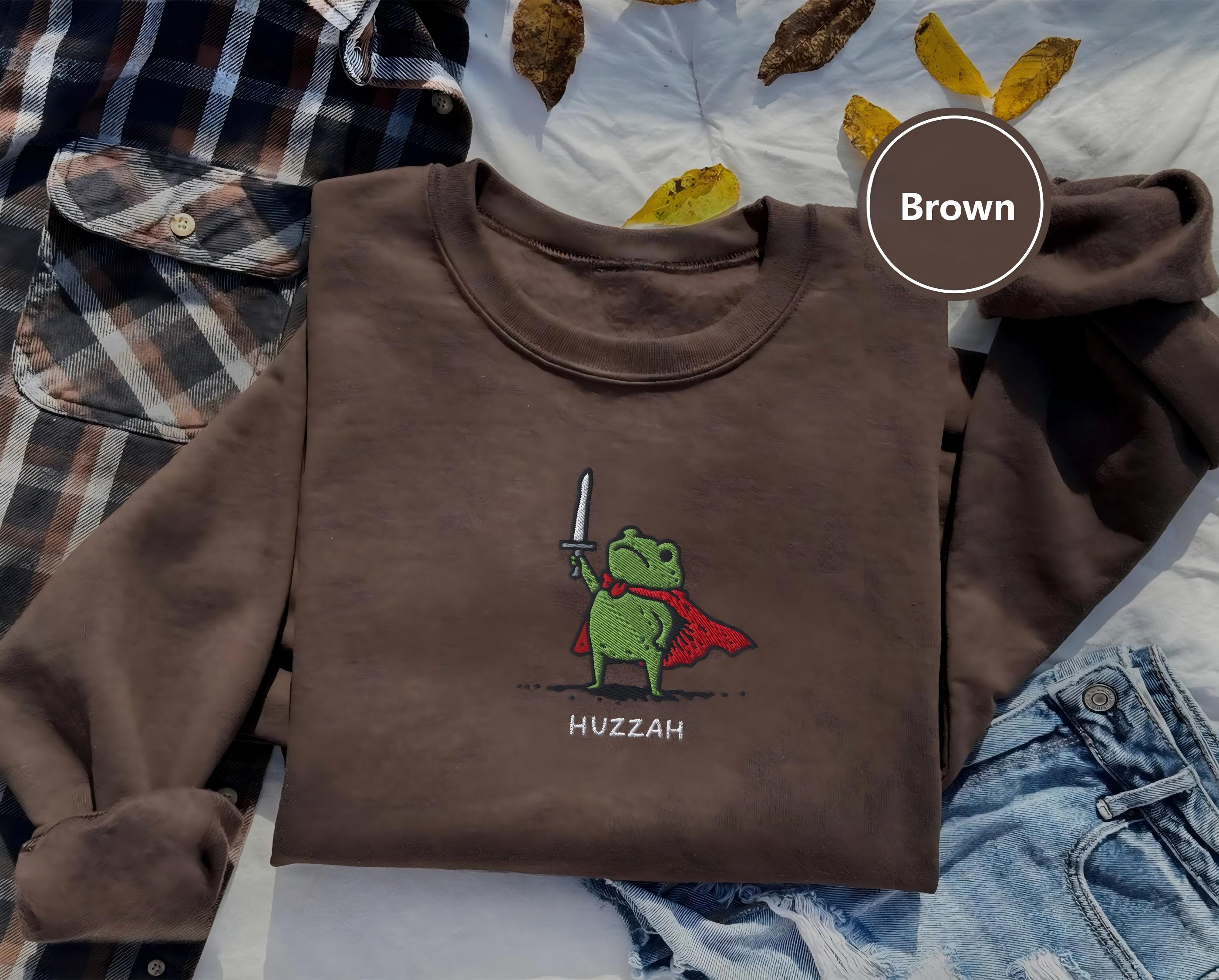 Huzzah Frog Sweatshirt,  Renaissance Faire Frog Crewneck Secondary image
